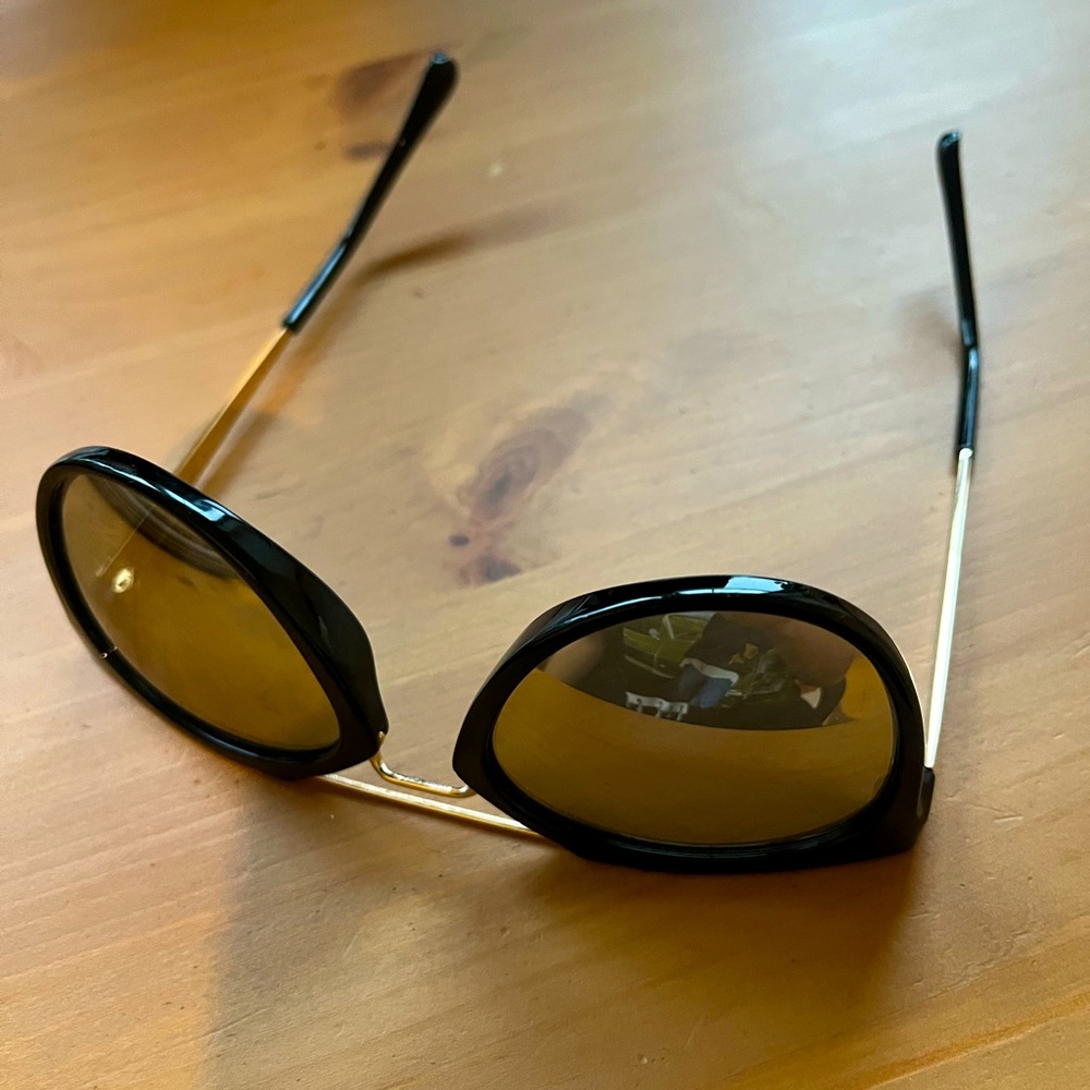 Black and gold sunglasses